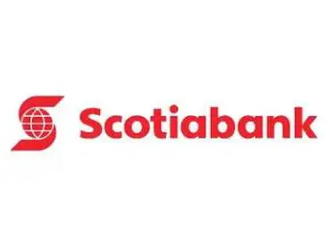 Scotiabank logo with red letters and a globe
