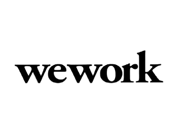 A green background with the word " wework ".