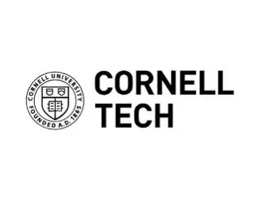 A black and white logo of cornell tech.